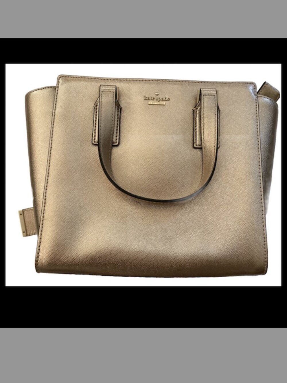 Like New Kate Spade Metallic Rose Gold Hand bag with Removable Strap
